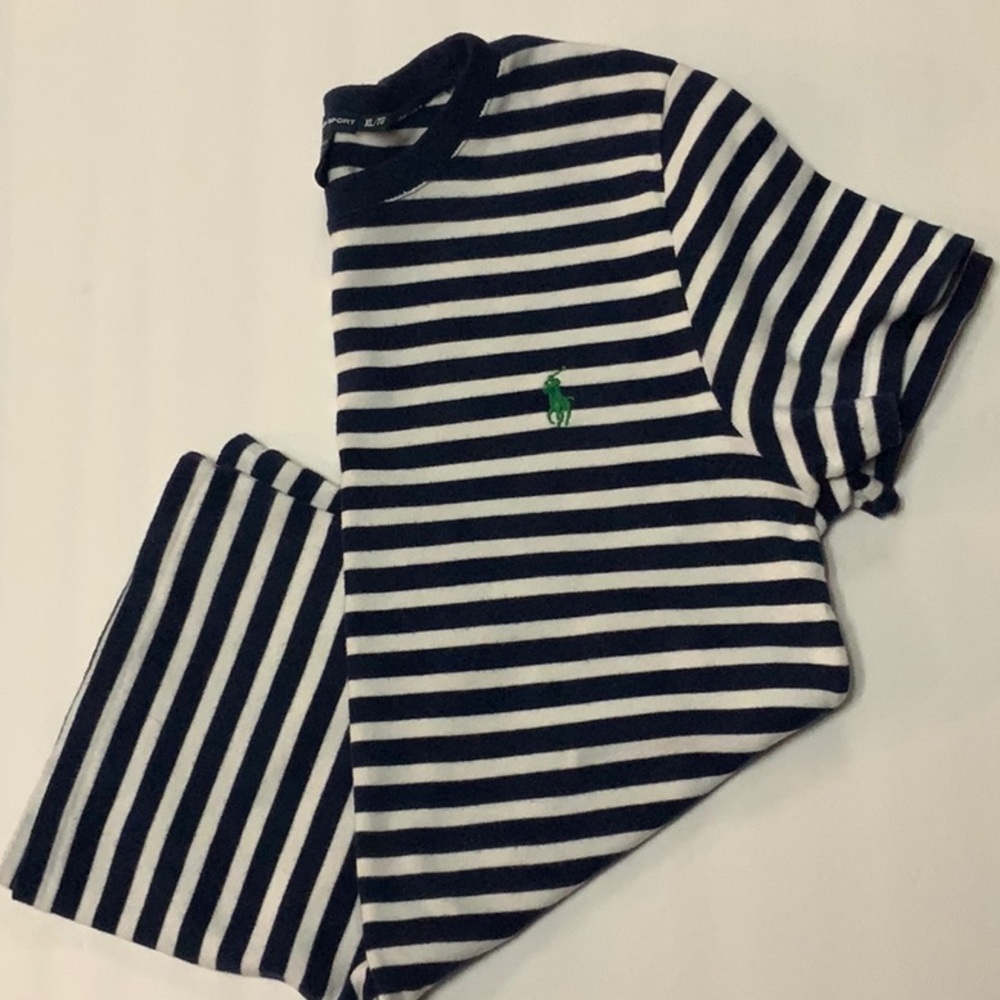 Polo Ralph Lauren Blue & White Striped T-Shirt